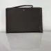 Fendi Pouch: Sleek Black Leather, Minimalist Logo, Redefining Timeless Elegance size:30×20cm #B54155