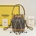 Fendi Roma Bucket Bag With Signature FF Pattern Drawstring Closure And Versatile Straps size:10×12×18cm #B54267