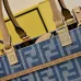Fendi Roma Denim Tote Bag With Signature FF Pattern And Top Handles For Luxury Style Style size:24×12×23cm #B54264