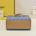 Fendi Roma Denim Tote Bag With Signature FF Pattern And Top Handles For Luxury Style Style size:24×12×23cm #B54264