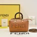 Fendi Roma Leather Handbag With Tortoise - Shell Handle And Brand Embossing For Luxury Style size:17×8×12cm #B54266