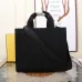 Fendi Tote: Textured Canvas, Gold Logo & Greek Key, Epitomizing Timeless Luxury size:35×17×31cm #B54153