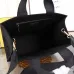 Fendi Tote: Textured Canvas, Gold Logo & Greek Key, Epitomizing Timeless Luxury size:35×17×31cm #B54153