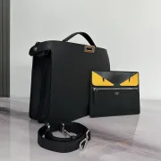 FENDI Peekaboo ISeeU Small Leather Black #B51431