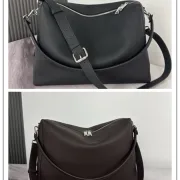 Fendi Brown/Black Grained Leather Hobo Bag with Adjustable Strap - Luxurious Women's Crossbody Shoulder Bag for Timeless Elegance #B58159