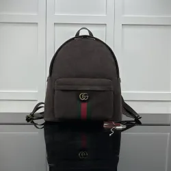 Gucci Burgundy Suede Backpack (834466) - GG Logo, Premium Hardware, 36.5×41×18cm #B59989