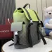 Gucci Chroma Gradient GG Supreme Canvas Backpack with Lime Green Flap and Silver-Tone Hardware 792080 #B58333