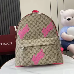 Gucci Medium backpack with print in black soft leather size:36×41×18cm #B53326