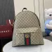 Gucci Ophidia medium backpack in beige and dark brown fabric size:36×41×18cm #B53691