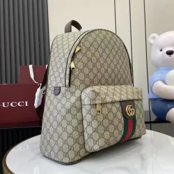 Gucci Ophidia medium backpack in beige and dark brown fabric size:36×41×18cm #B53691