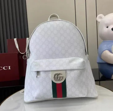 Brand G backpack Ophidia medium backpack in white GG Supreme size:36.5×41×18cm #B53792