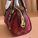 Gucci 781490 Mini Boston Top Handle Bag - Wine Red with Crystal Embellishments & Web Stripe #B60516