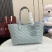 Gucci 855279 GG Marmont Large Tote Bag - White / Light Blue #B60907