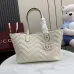 Gucci 855279 GG Marmont Large Tote Bag - White / Light Blue #B60907