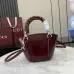 Gucci Bamboo Top Handle Bag 805832 Red 16x14x11.5cm #B62923