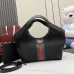 Gucci GG Canvas Web Stripe Bag 860845 Black 25x20x15cm #B62935