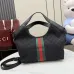 Gucci GG Canvas Web Stripe Bag 860845 Black 25x20x15cm #B62935