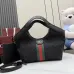 Gucci GG Canvas Web Stripe Bag 860845 Black 25x20x15cm #B62935
