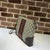 Gucci GG Canvas Web Stripe Clutch 523603 Beige 30.5x24x4.5cm #B62936