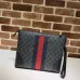 Gucci GG Canvas Web Stripe Clutch 523603 Beige 30.5x24x4.5cm #B62936
