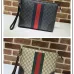 Gucci GG Canvas Web Stripe Clutch 523603 Beige 30.5x24x4.5cm #B62936