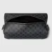 Gucci GG Emblem medium toiletry case in black fabric size:28×14×14cm #B53868