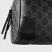 Gucci GG Emblem medium toiletry case in black fabric size:28×14×14cm #B53868