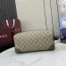 Gucci GG Emblem medium toiletry case in black fabric size:28×14×14cm #B53868