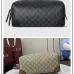 Gucci GG Emblem medium toiletry case in black fabric size:28×14×14cm #B53868