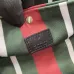 Gucci GG Emblem small bucket bag in beige and dark brown fabric #B50892