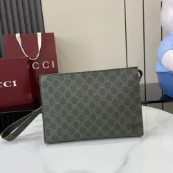 Gucci Green GG Pattern Clutch Bag 768255 #B55649