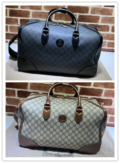 Gucci - Interlocking G canvas duffel bag size:42×26×24cm #B53631