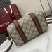 Gucci Mini GG duffle bag in beige and brown GG fabric size:20×13×13cm #B53796
