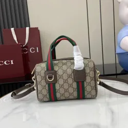 Gucci Mini GG duffle bag in beige and brown GG fabric size:20×13×13cm #B53796