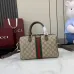 Gucci Ophidia large boston bag in beige and brown GG fabric size:25×17×14cm #B53692