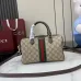 Gucci Ophidia large boston bag in beige and brown GG fabric size:25×17×14cm #B53692