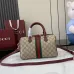 Gucci Ophidia large boston bag in beige and brown GG fabric size:25×17×14cm #B53692