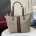 Gucci Ophidia large tote bag in beige and brown GG fabric size:31×28.5×20cm #B53327