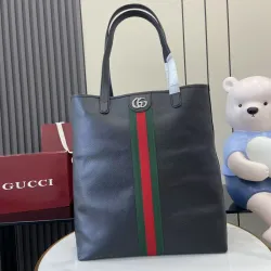 Gucci Ophidia medium tote bag in black soft leather  size:30×36×12cm #B54068