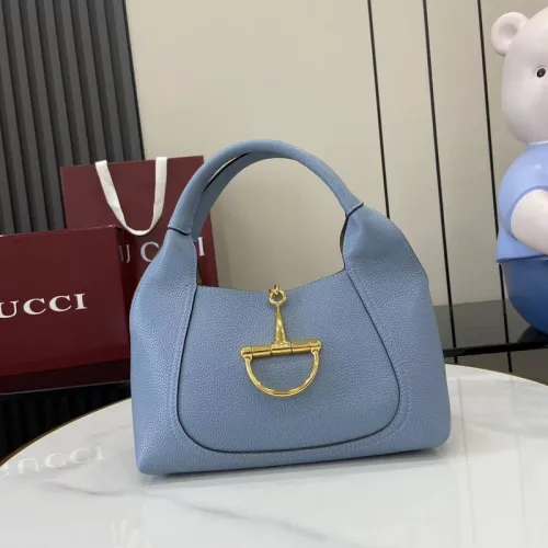 Gucci Softbit medium top handle bag in brown leather #B52664
