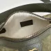 Gucci Vintage-Inspired Olive Green Canvas Crossbody Bag with Red-Green Web Stripe & Gold Hardware #B55972