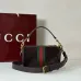Gucci Vintage-Inspired Olive Green Canvas Crossbody Bag with Red-Green Web Stripe & Gold Hardware #B55972