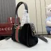 Gucci Web Stripe Horsebit Handbag 866732 Black 28x15x10cm #B62934
