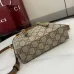 Gucci-Inspired Mini Top Handle Bag - Beige & Ebony Canvas Crossbody Bag #B60234