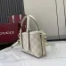 Gucci-Inspired Mini Top Handle Bag - Beige & Ebony Canvas Crossbody Bag #B60234
