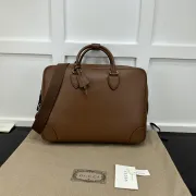 GG Emblem briefcase in brown leather #B49565