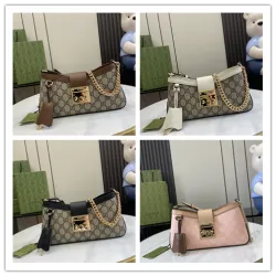 GUCCI GG Supreme Monogram Calfskin Small Padlock Chain size:27×14×6cm #B53620