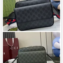 Gucci 795479 GG Canvas Crossbody Bag with Web Strap #B61853