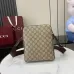 Gucci Beige/Ebony GG Supreme Canvas Crossbody Bag with Web Stripe and Gold GG Logo 839103 #B58328