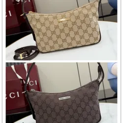  Coffee GG Canvas Mini Shoulder Hobo Underarm Bag 874743 #B66547